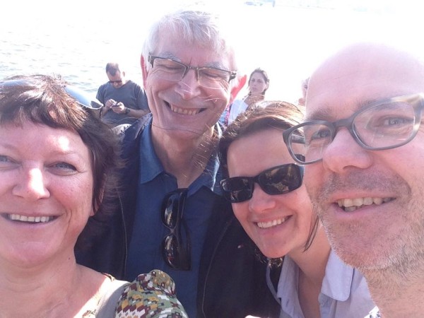 Stadsexpeditie Amsterdam met vlnr Gooitske Zijlstra, Gert Urhahn, Nynke Jutten en Herman Reezigt (foto gooitz)